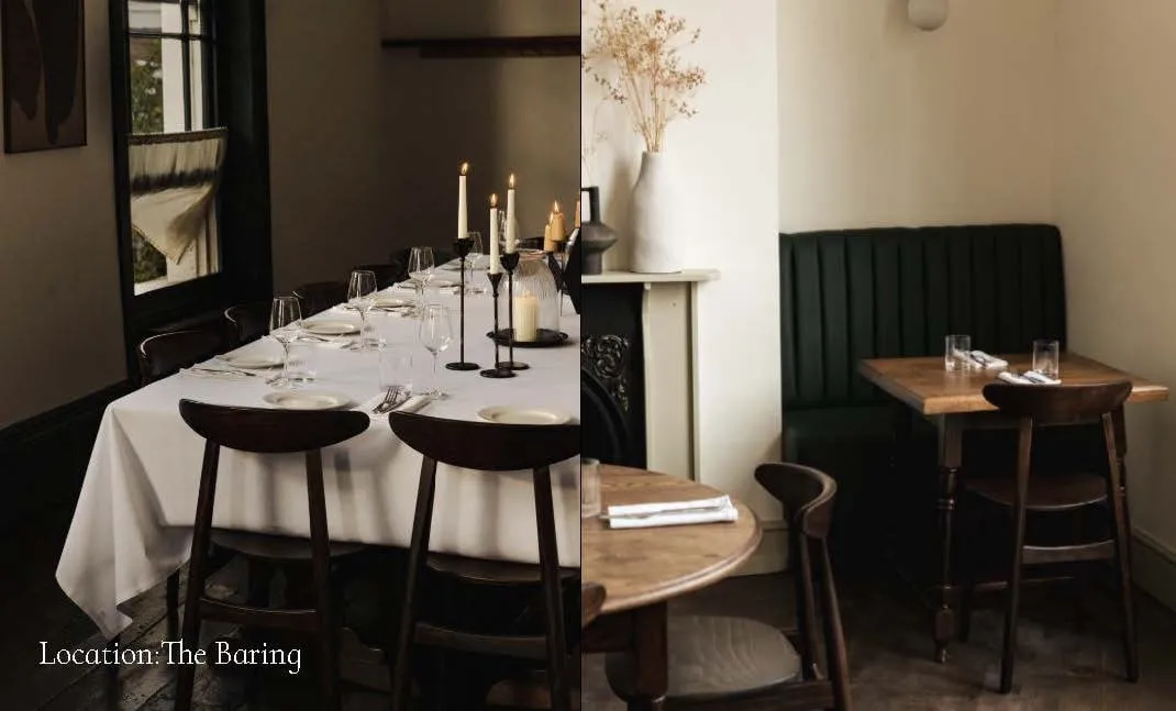 The Baring dining room, the venue for the shower