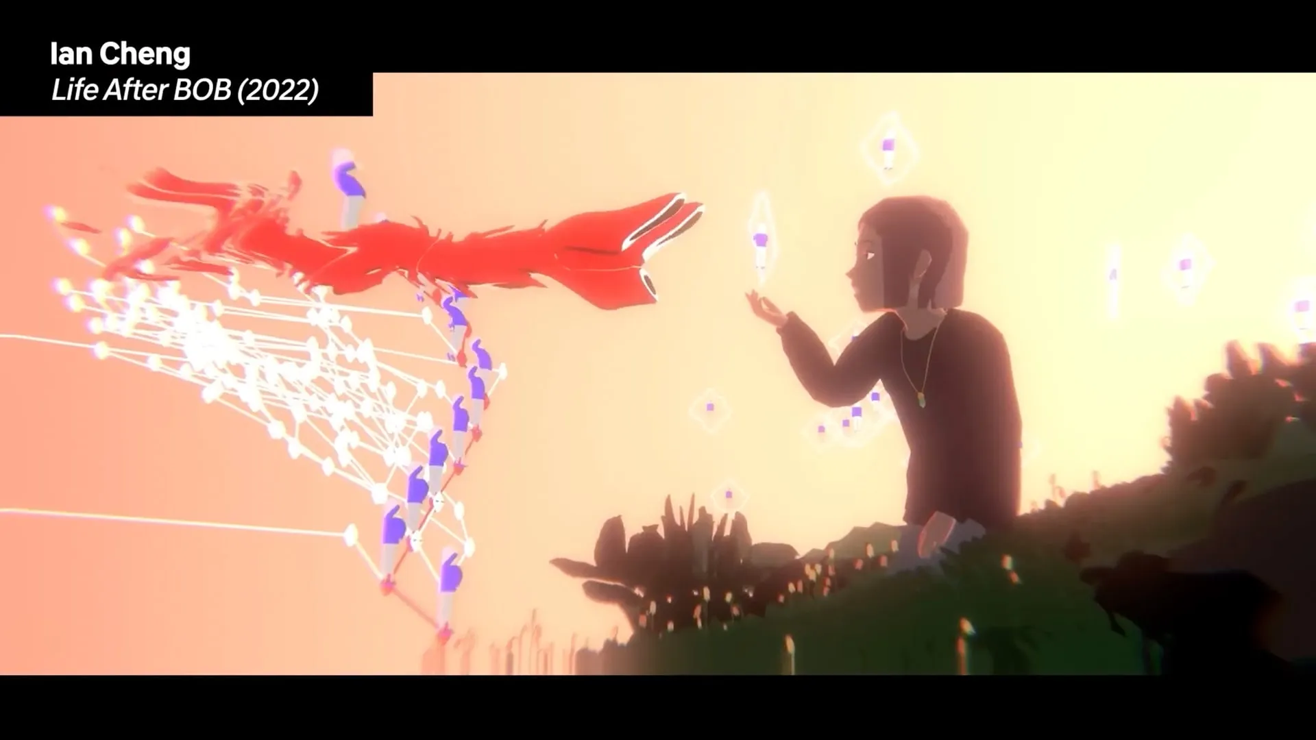 Still from an animated artwork featured in the series