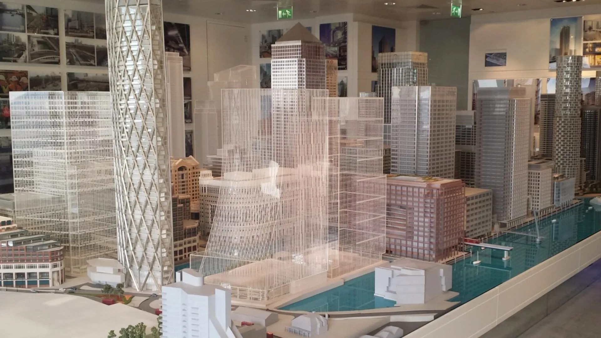 A detailed architectural model of the development