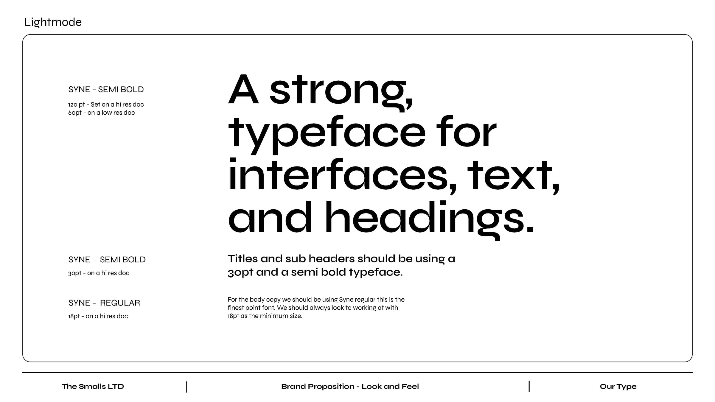 Typography specimen on white