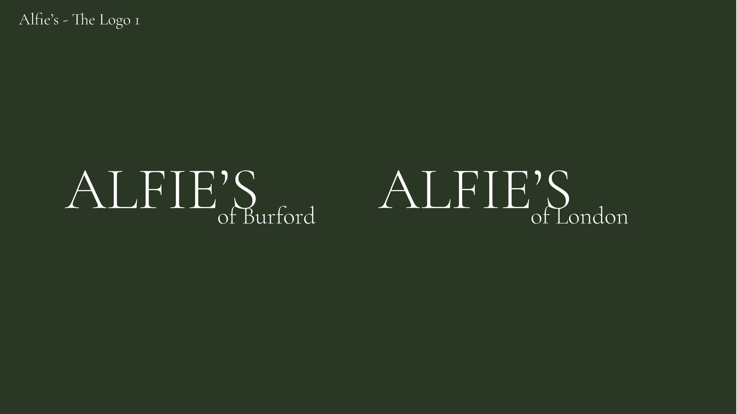 Alfie's of Burford and Alfie's of London logos
