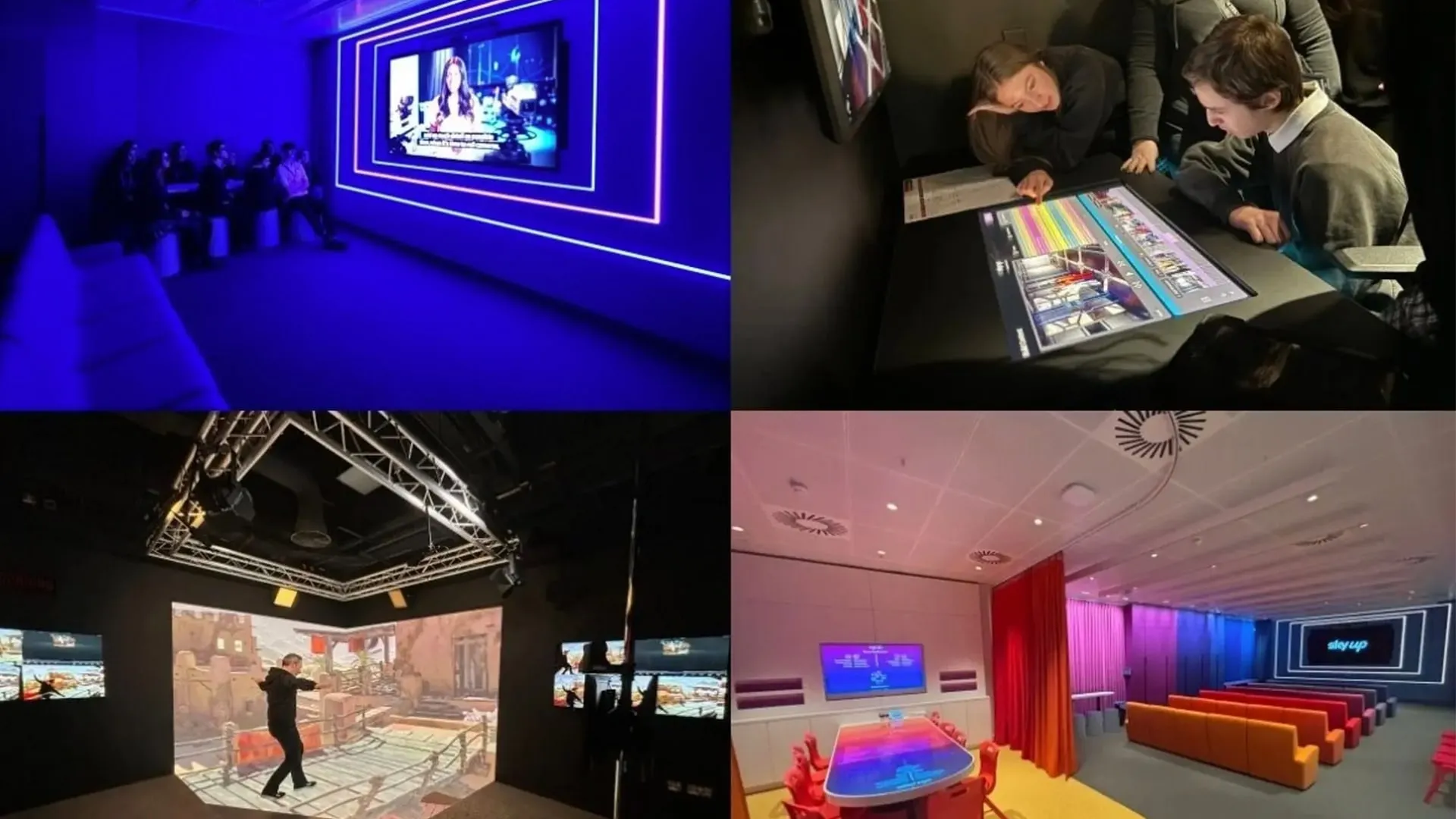 The immersive chambers and editing suites in use by students