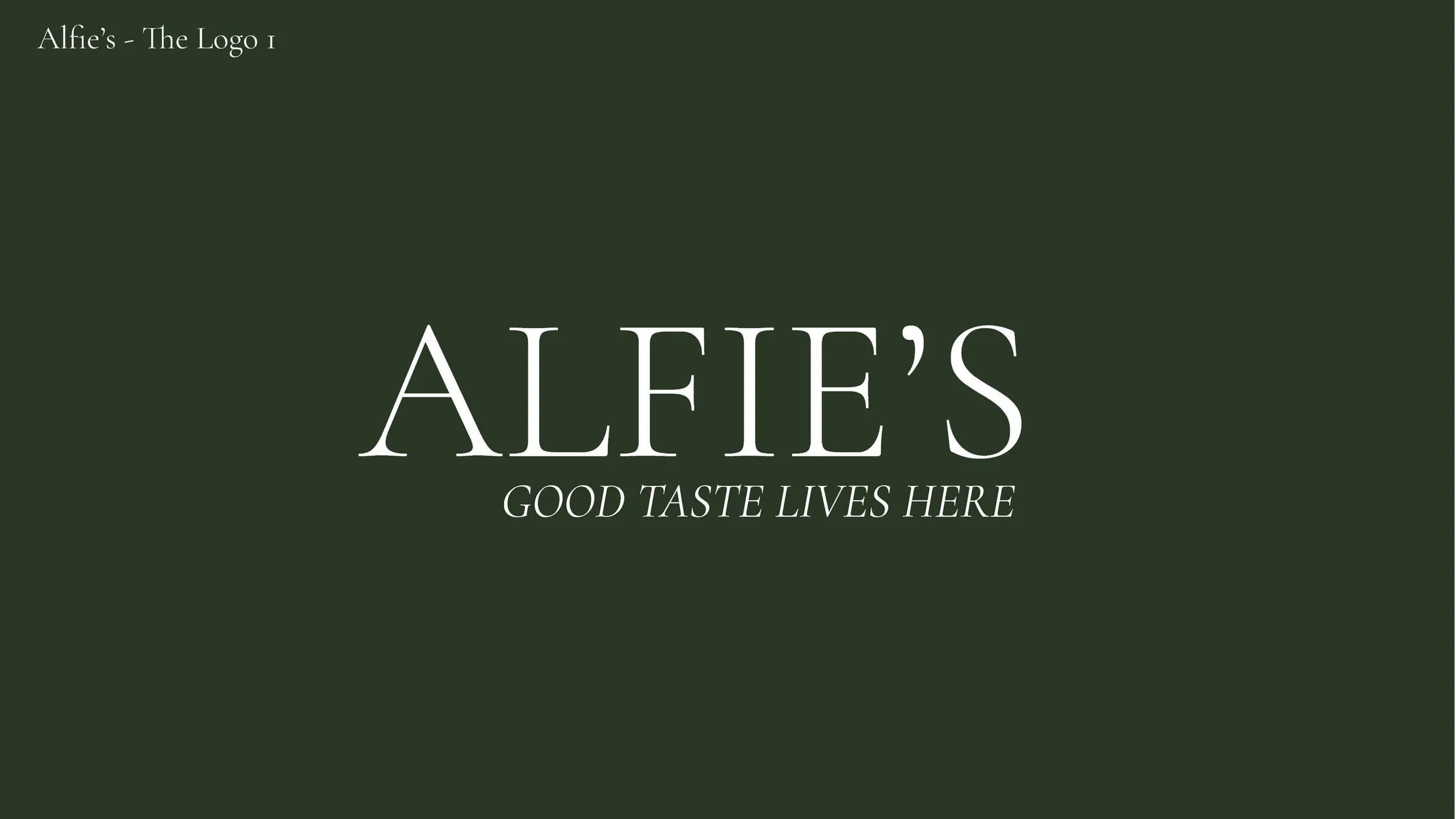 The Alfie's logo with its 'Good taste lives here' strapline