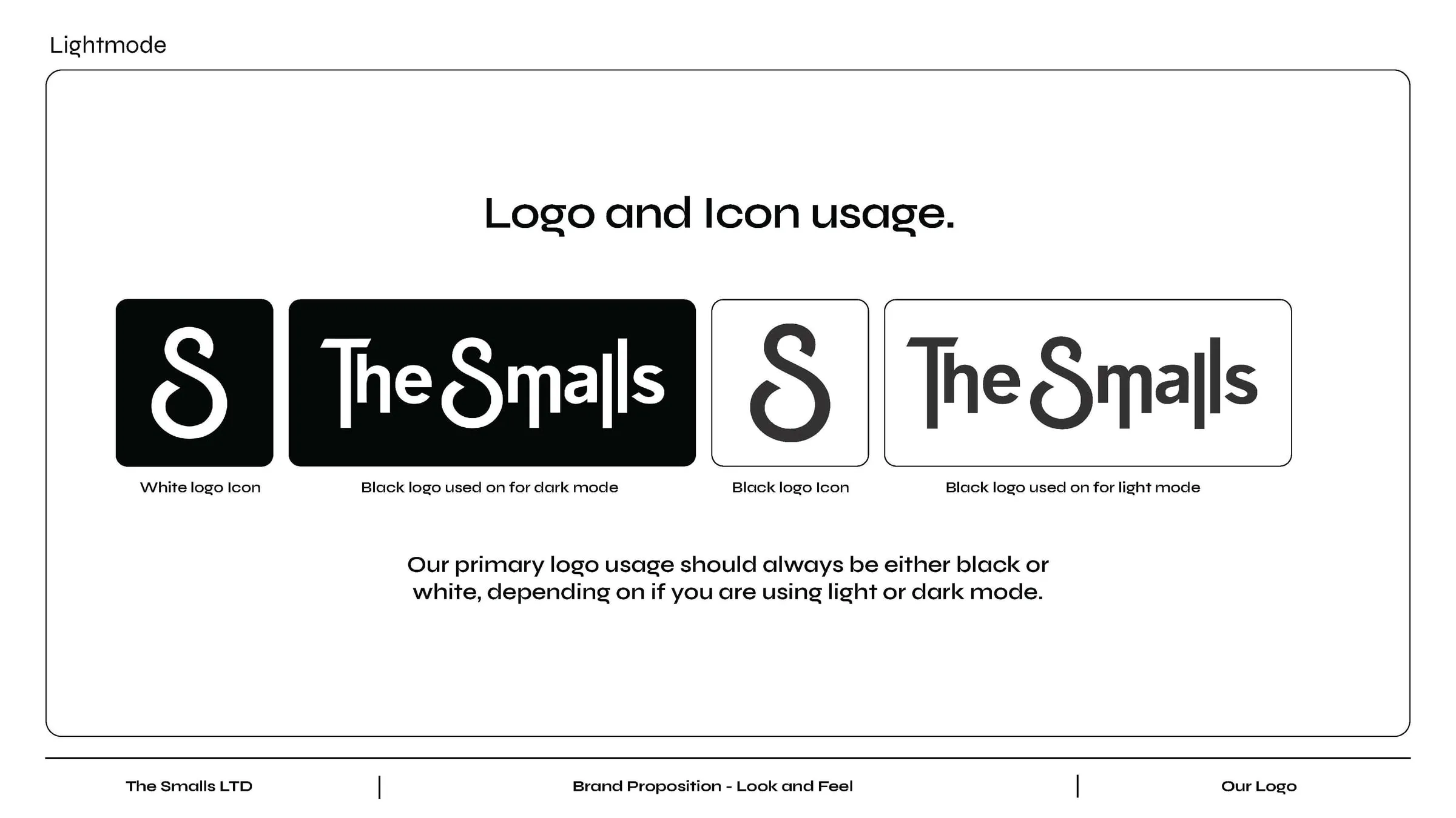 Logo and icon usage in black and white