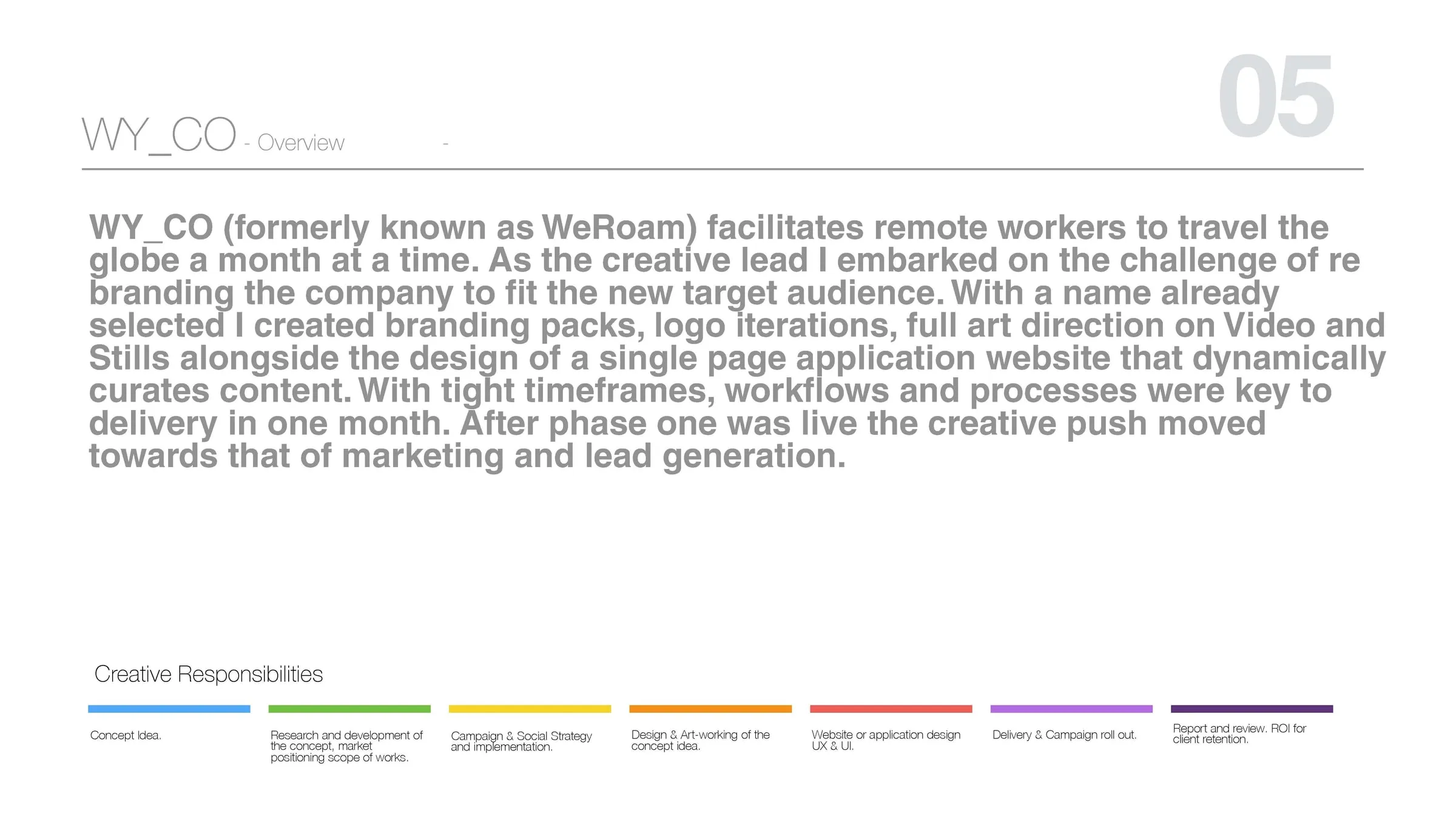 Project overview: rebranding We Roam as WYCO