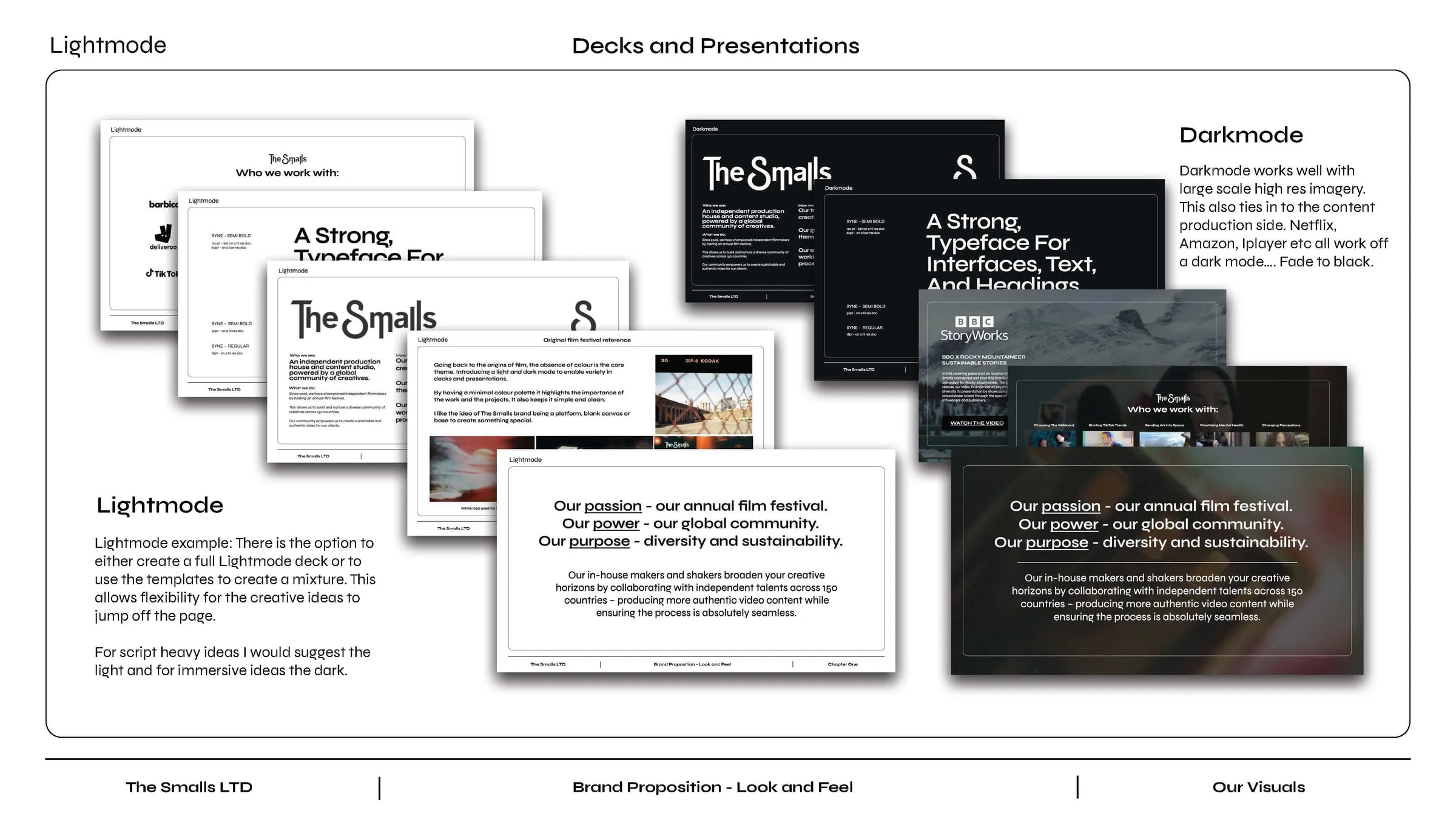 Light and dark presentation templates