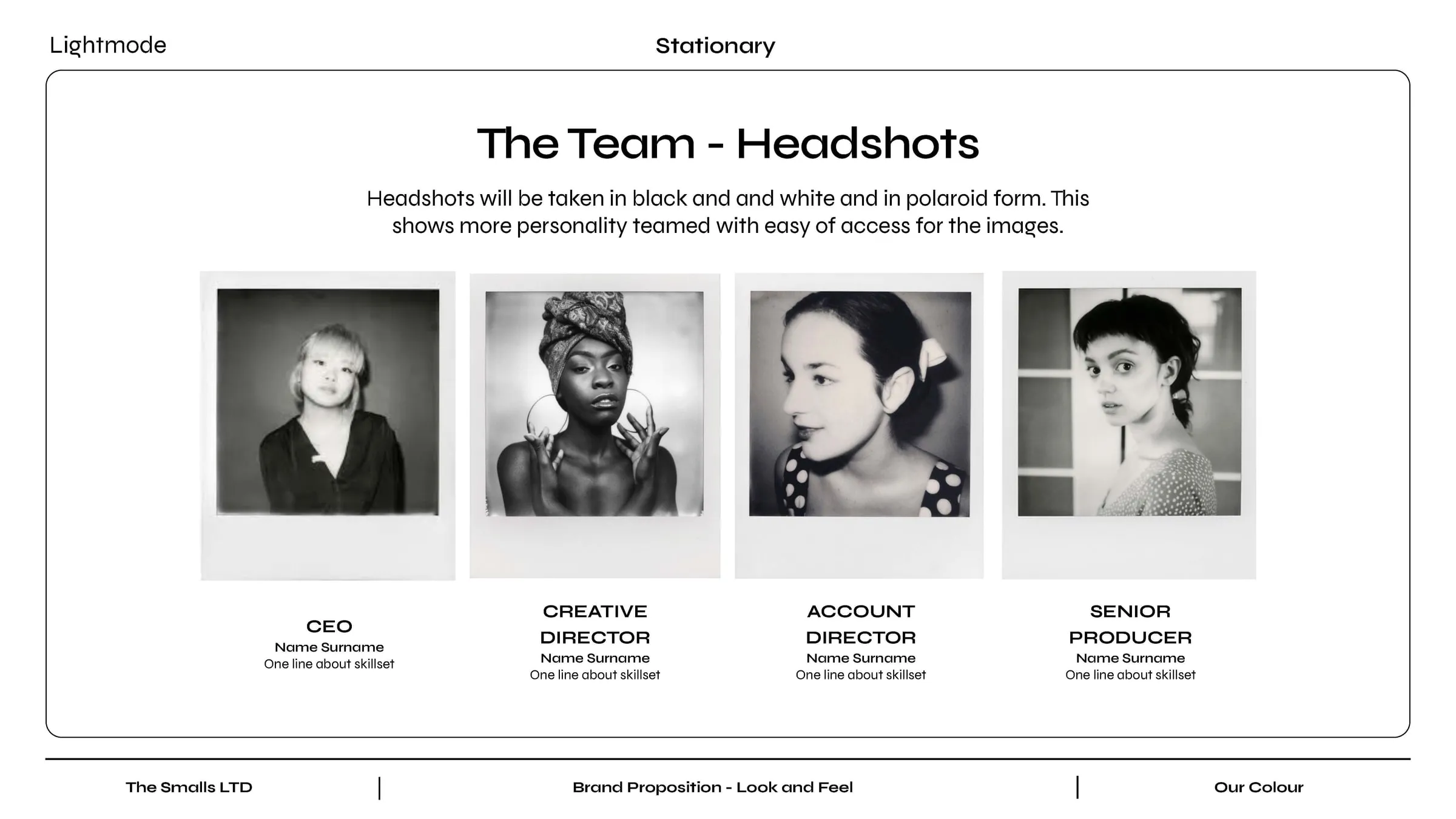 Team headshot style guide